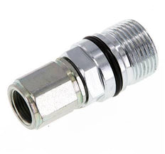 Steel DN 10 Hydraulic Coupling Socket G 3/8 inch Female Threads ISO 14541 D M28 x 2