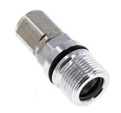 Steel DN 10 Hydraulic Coupling Socket G 3/8 inch Female Threads ISO 14541 D M28 x 2