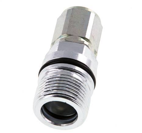 Steel DN 10 Hydraulic Coupling Socket G 3/8 inch Female Threads ISO 14541 D M28 x 2