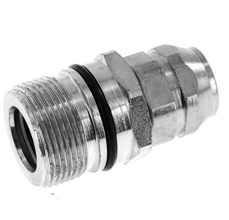 Steel DN 12.5 Hydraulic Coupling Socket M18x1.5 Female Threads ISO 14541 D M36 x 2