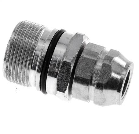 Steel DN 12.5 Hydraulic Coupling Socket M18x1.5 Female Threads ISO 14541 D M36 x 2