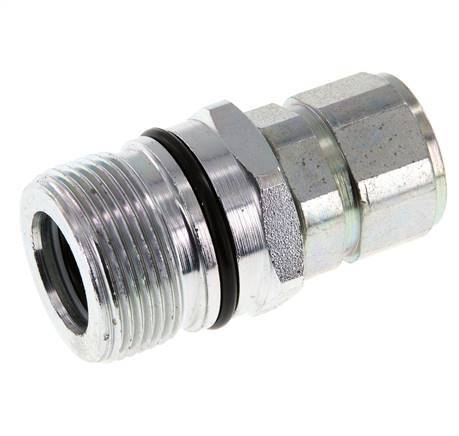 Steel DN 12.5 Hydraulic Coupling Socket M22x1.5 Female Threads ISO 14541 D M36 x 2