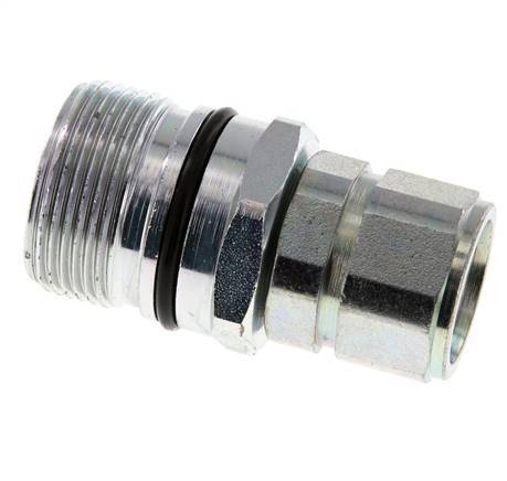 Steel DN 12.5 Hydraulic Coupling Socket M22x1.5 Female Threads ISO 14541 D M36 x 2