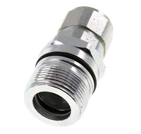 Steel DN 12.5 Hydraulic Coupling Socket M22x1.5 Female Threads ISO 14541 D M36 x 2