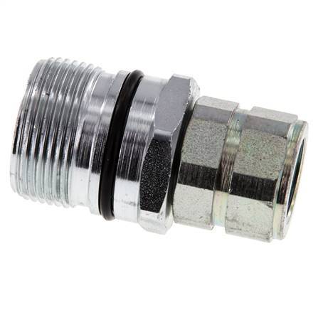 Steel DN 12.5 Hydraulic Coupling Socket G 1/2 inch Female Threads ISO 14541 D M36 x 2