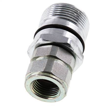 Steel DN 12.5 Hydraulic Coupling Socket G 1/2 inch Female Threads ISO 14541 D M36 x 2