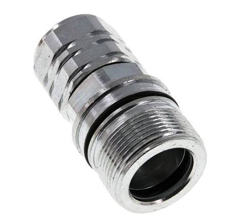 Steel DN 20 Hydraulic Coupling Socket M22x1.5 Female Threads ISO 14541 ...