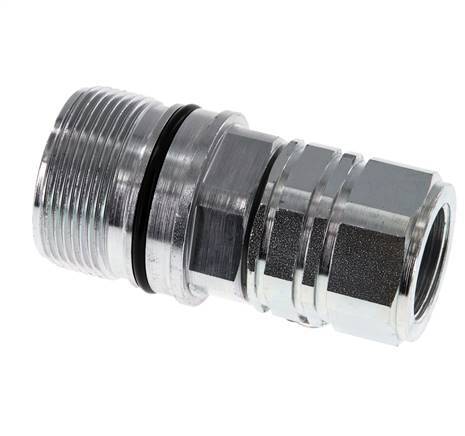 Steel DN 20 Hydraulic Coupling Socket G 3/4 inch Female Threads ISO 14541 D M42 x 2