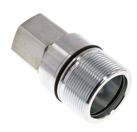 Steel DN 31.5 Hydraulic Coupling Socket G 1 1/2 inch Female Threads D M70 x 3