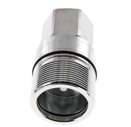 Steel DN 31.5 Hydraulic Coupling Socket G 1 1/2 inch Female Threads D M70 x 3