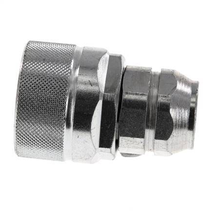 Steel DN 12.5 Hydraulic Coupling Plug M18x1.5 Female Threads ISO 14541 D M36 x 2