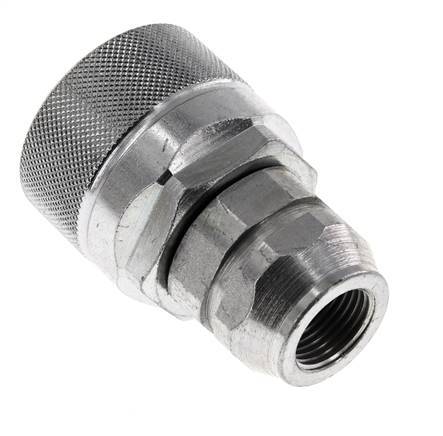 Steel DN 12.5 Hydraulic Coupling Plug M18x1.5 Female Threads ISO 14541 D M36 x 2