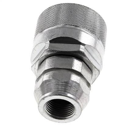 Steel DN 12.5 Hydraulic Coupling Plug M18x1.5 Female Threads ISO 14541 D M36 x 2