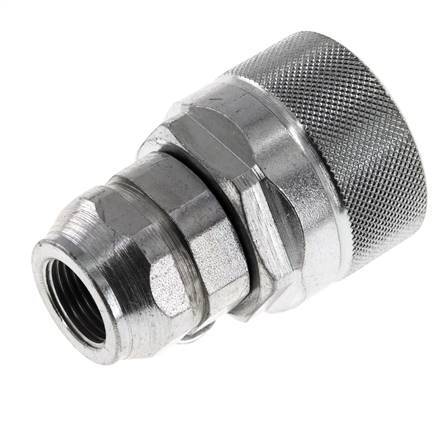 Steel DN 12.5 Hydraulic Coupling Plug M18x1.5 Female Threads ISO 14541 D M36 x 2