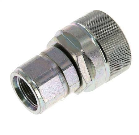 Steel DN 12.5 Hydraulic Coupling Plug M22x1.5 Female Threads ISO 14541 D M36 x 2