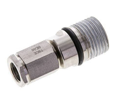 Stainless Steel DN 6.3 Hydraulic Coupling Socket G 1/4 inch Female Threads ISO 14541 D M24 x 2