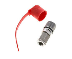 Stainless Steel DN 6.3 Hydraulic Coupling Socket G 1/4 inch Female Threads ISO 14541 D M24 x 2