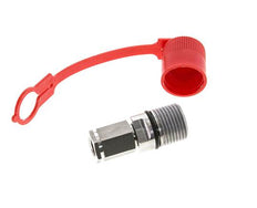 Stainless Steel DN 6.3 Hydraulic Coupling Socket G 1/4 inch Female Threads ISO 14541 D M24 x 2