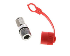 Stainless Steel DN 6.3 Hydraulic Coupling Socket G 1/4 inch Female Threads ISO 14541 D M24 x 2