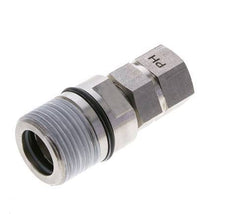 Stainless Steel DN 10 Hydraulic Coupling Socket G 3/8 inch Female Threads ISO 14541 D M28 x 2