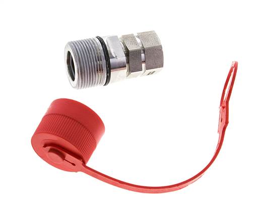 Stainless Steel DN 12.5 Hydraulic Coupling Socket G 1/2 inch Female Threads ISO 14541 D M36 x 2