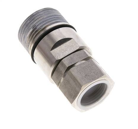 Stainless Steel DN 25 Hydraulic Coupling Socket G 1 inch Female Threads D M48 x 3