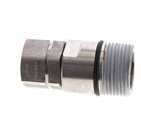 Stainless Steel DN 25 Hydraulic Coupling Socket G 1 inch Female Threads D M48 x 3