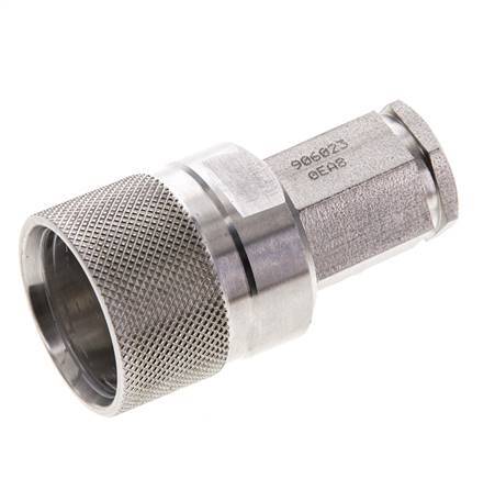 Stainless Steel DN 6.3 Hydraulic Coupling Plug G 1/4 inch Female Threads ISO 14541 D M24 x 2