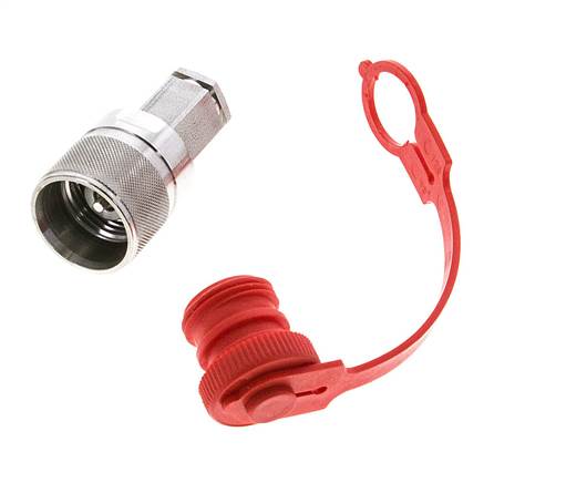 Stainless Steel DN 6.3 Hydraulic Coupling Plug G 1/4 inch Female Threads ISO 14541 D M24 x 2