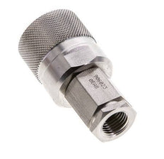 Stainless Steel DN 6.3 Hydraulic Coupling Plug G 1/4 inch Female Threads ISO 14541 D M24 x 2