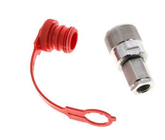Stainless Steel DN 6.3 Hydraulic Coupling Plug G 1/4 inch Female Threads ISO 14541 D M24 x 2