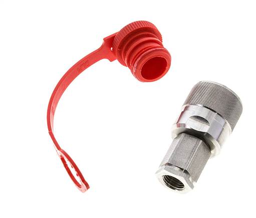 Stainless Steel DN 6.3 Hydraulic Coupling Plug G 1/4 inch Female Threads ISO 14541 D M24 x 2