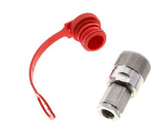 Stainless Steel DN 6.3 Hydraulic Coupling Plug G 1/4 inch Female Threads ISO 14541 D M24 x 2