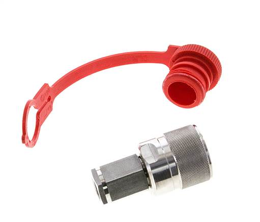 Stainless Steel DN 6.3 Hydraulic Coupling Plug G 1/4 inch Female Threads ISO 14541 D M24 x 2