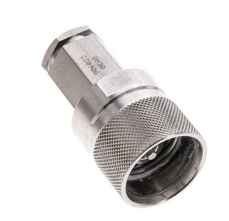 Stainless Steel DN 6.3 Hydraulic Coupling Plug G 1/4 inch Female Threads ISO 14541 D M24 x 2