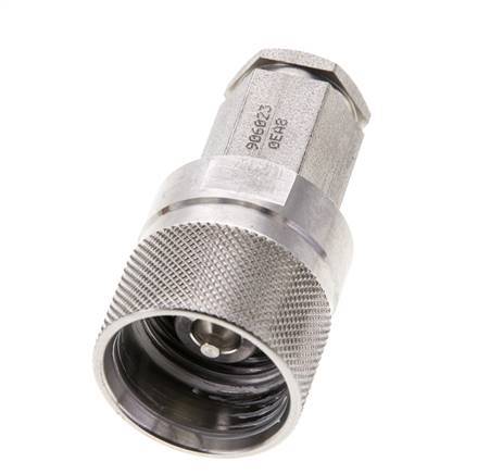 Stainless Steel DN 6.3 Hydraulic Coupling Plug G 1/4 inch Female Threads ISO 14541 D M24 x 2