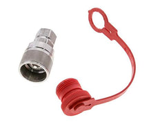 Stainless Steel DN 10 Hydraulic Coupling Plug G 3/8 inch Female Threads ISO 14541 D M28 x 2
