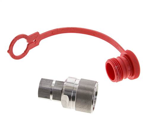 Stainless Steel DN 10 Hydraulic Coupling Plug G 3/8 inch Female Threads ISO 14541 D M28 x 2