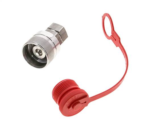 Stainless Steel DN 12.5 Hydraulic Coupling Plug G 1/2 inch Female Threads ISO 14541 D M36 x 2