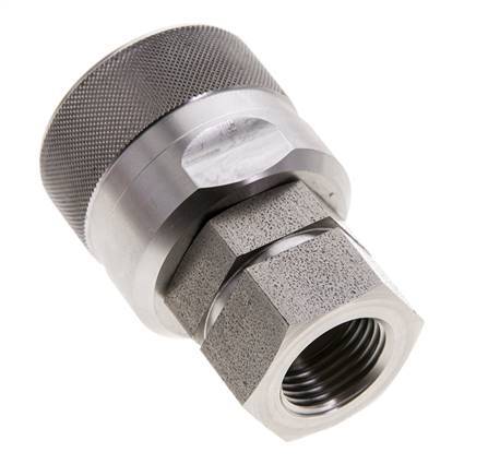 Stainless Steel DN 12.5 Hydraulic Coupling Plug G 1/2 inch Female Threads ISO 14541 D M36 x 2