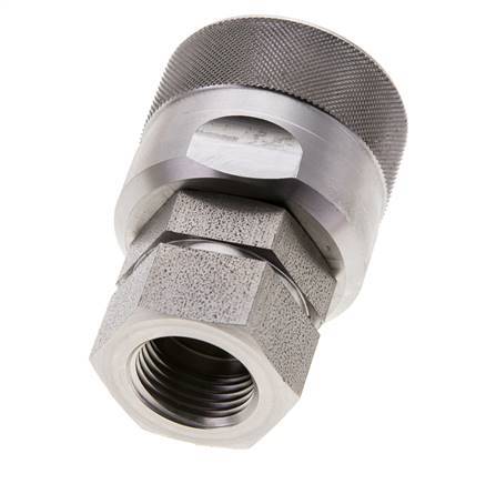 Stainless Steel DN 12.5 Hydraulic Coupling Plug G 1/2 inch Female Threads ISO 14541 D M36 x 2