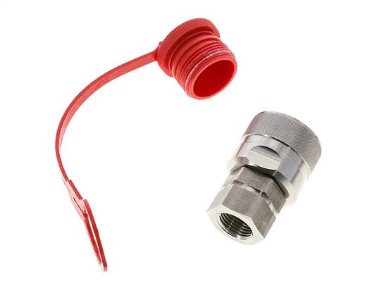 Stainless Steel DN 12.5 Hydraulic Coupling Plug G 1/2 inch Female Threads ISO 14541 D M36 x 2