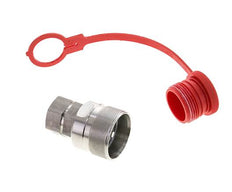 Stainless Steel DN 12.5 Hydraulic Coupling Plug G 1/2 inch Female Threads ISO 14541 D M36 x 2