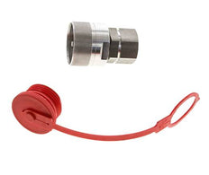 Stainless Steel DN 25 Hydraulic Coupling Plug G 1 inch Female Threads D M48 x 3