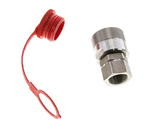 Stainless Steel DN 25 Hydraulic Coupling Plug G 1 inch Female Threads D M48 x 3
