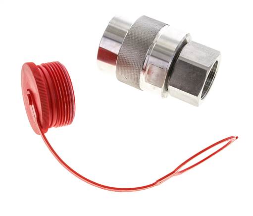 Stainless Steel DN 31.5 Hydraulic Coupling Plug G 1 1/2 inch Female Threads D M70 x 3