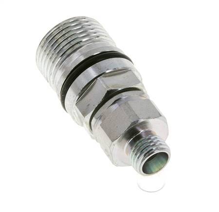 Steel DN 10 Hydraulic Coupling Socket 8 mm L Compression Ring ISO 14541 ...