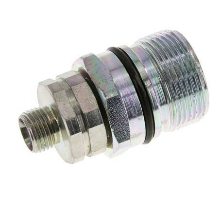 Steel DN 12.5 Hydraulic Coupling Socket 10 mm L Compression Ring ISO 14541/8434-1 D M36 x 2