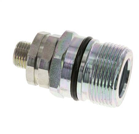 Steel DN 12.5 Hydraulic Coupling Socket 10 mm L Compression Ring ISO 14541/8434-1 D M36 x 2