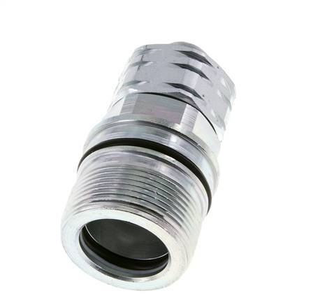 Steel DN 20 Hydraulic Coupling Socket 12 mm L Compression Ring ISO 14541/8434-1 D M42 x 2